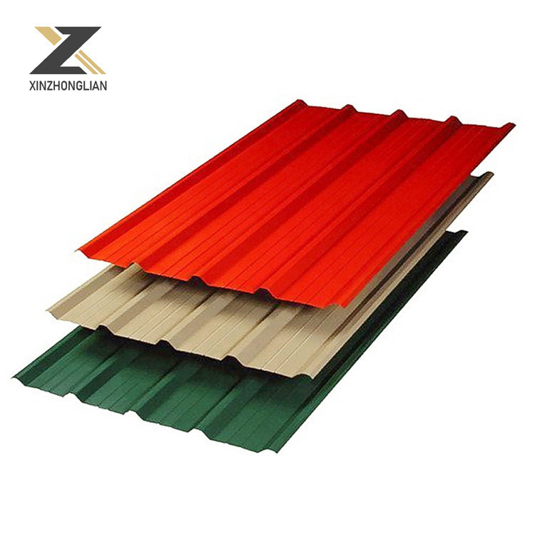 ASTM AISI SGCC Dx51d Dx52D 0.12-6mm Красный Синий Полный жёсткий цвет Покрытый цинком Металлический гофрированный кровельный лист Гофрированный стальной кровельный лист